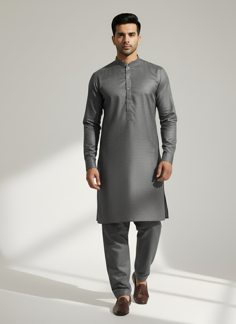 Soft Winter Fabric Gray Shade