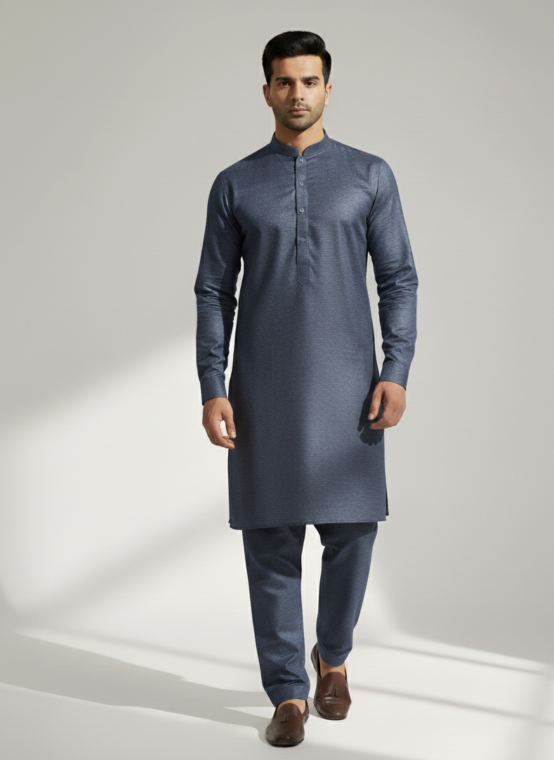 Soft Winter Fabric Blue Shade